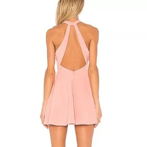 NBD Revolve Leo Mini Halter Dress S Blush NWT - Picture 5 of 15